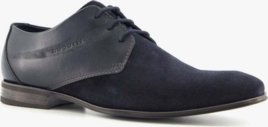 Bugatti leren heren veterschoenen suede glad leer Blauw