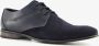 Bugatti leren heren veterschoenen suede glad leer Blauw Echt leer - Thumbnail 1