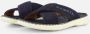Bugatti leren slippers met leren voetbed blauw - Thumbnail 4