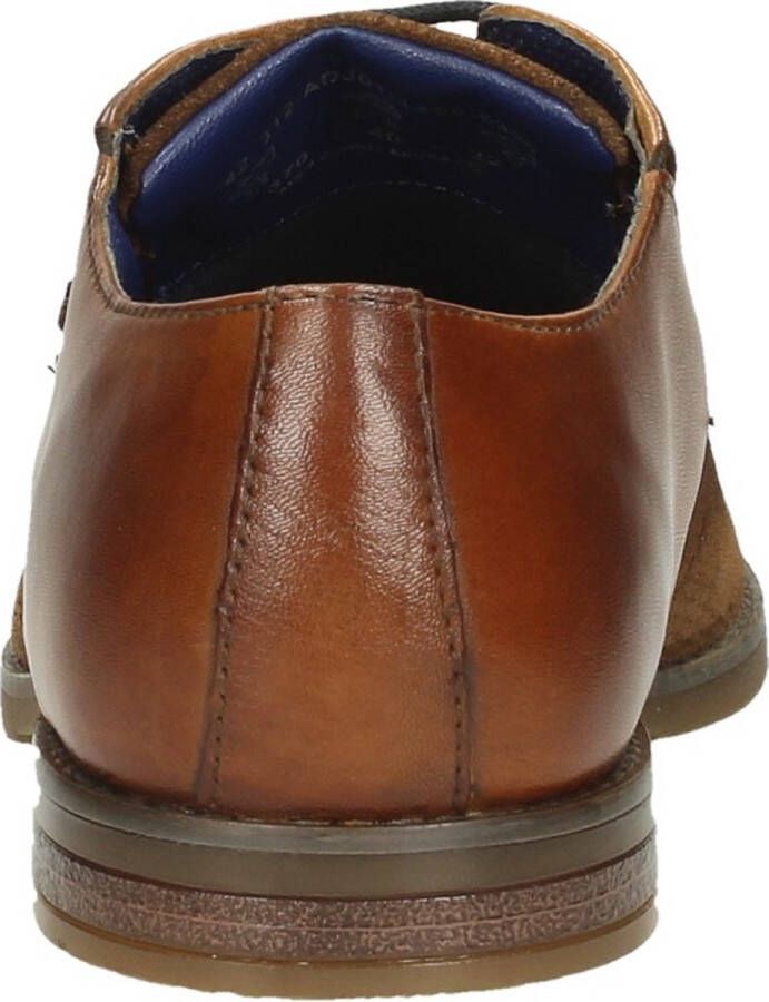 Bugatti Veterschoenen met sierstiksels smalle vorm vrijetijdsschoen lage schoen veterschoen
