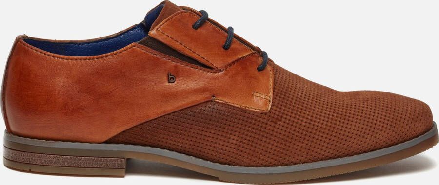 Bugatti Veterschoenen met sierstiksels smalle vorm vrijetijdsschoen lage schoen veterschoen