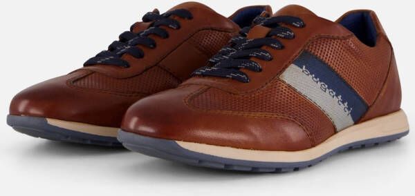 Bugatti Sneakers business schoen lage schoen veterschoen met contrasterende strepen