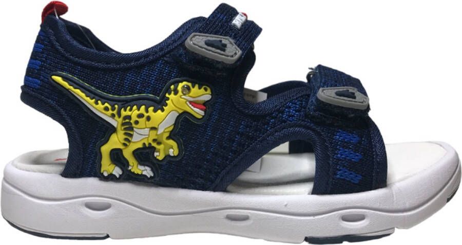 Bull Boys BBCL2105 velcro's LED lampje dino sandalen navy - Foto 1