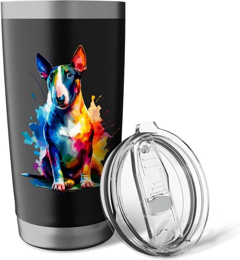 Bull Terrier Thermobeker met Dubbele Wand