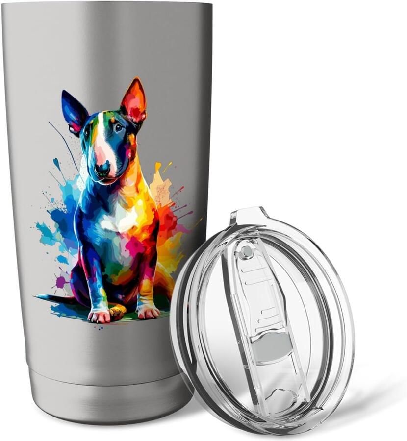 Bull Terrier Thermobeker met Dubbele Wand