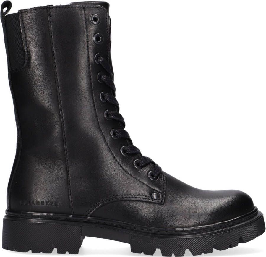 Bullboxer Ajs503 Veterboots Laarzen Met Veters Meisjes Zwart