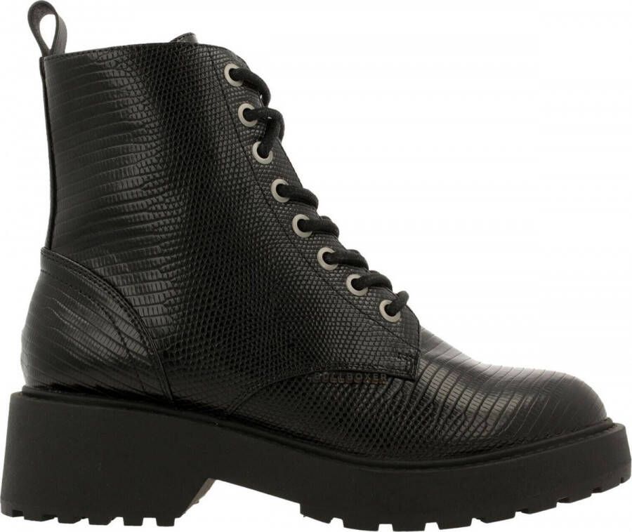 Bullboxer Ankle Boot Bootie Female Croco Black Laarzen