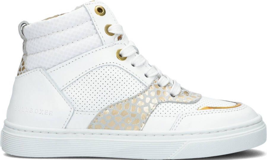 Bullboxer AOP508E6L_WHPN Witte sneaker Hoge sneaker hoge sneaker kinder sneakers kinder sneakers hoog
