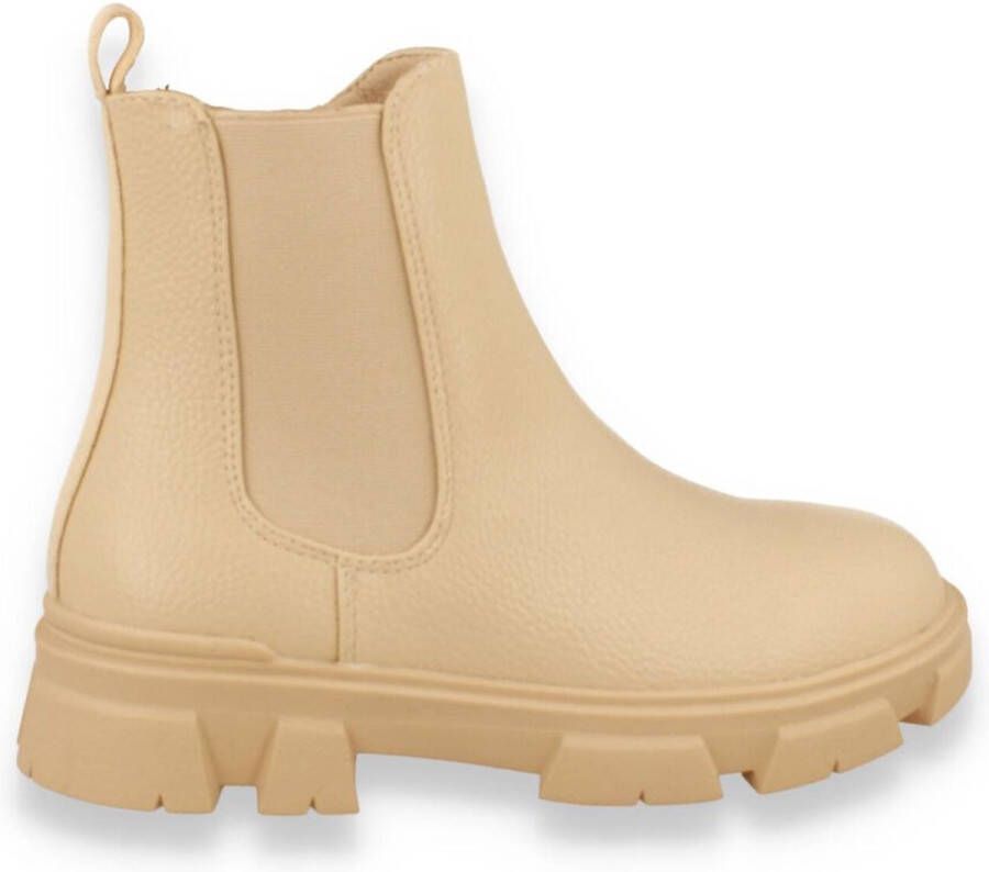 Bullboxer Chelsea Boot Female Unisex Beige 34 Laarzen