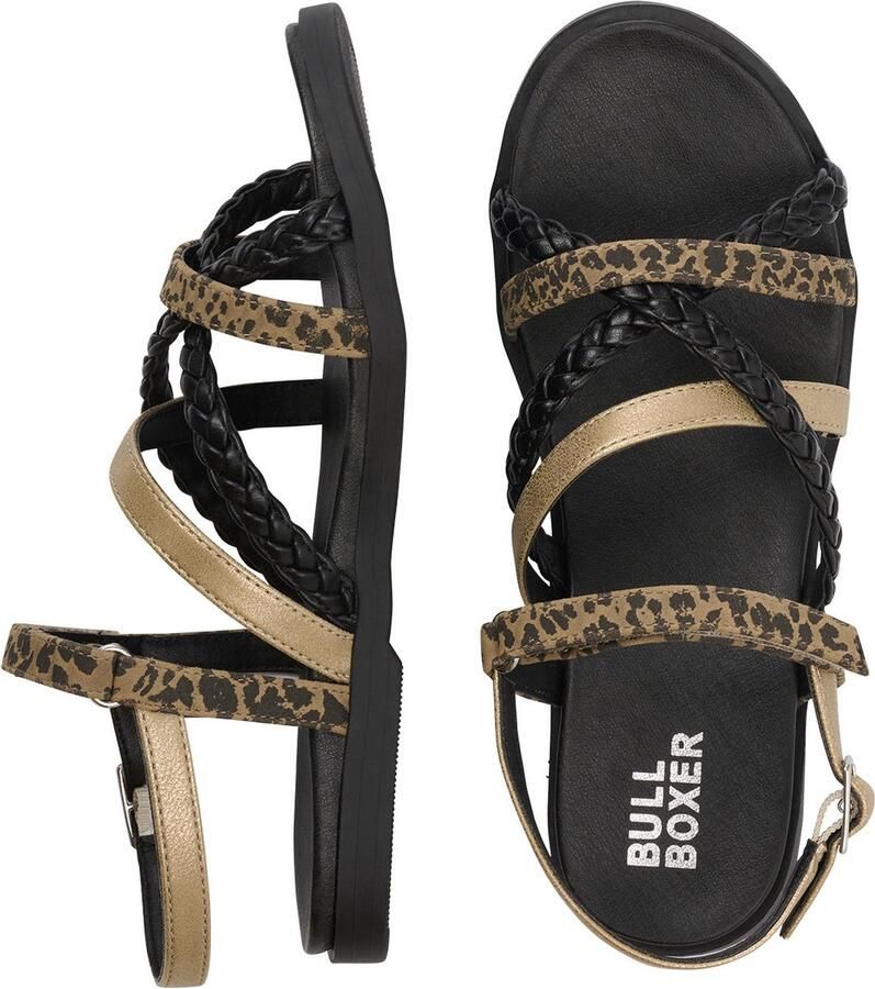 Bullboxer sandalen met panterprint zwart multi Meisjes Imitatieleer Panterprint 30 - Foto 4