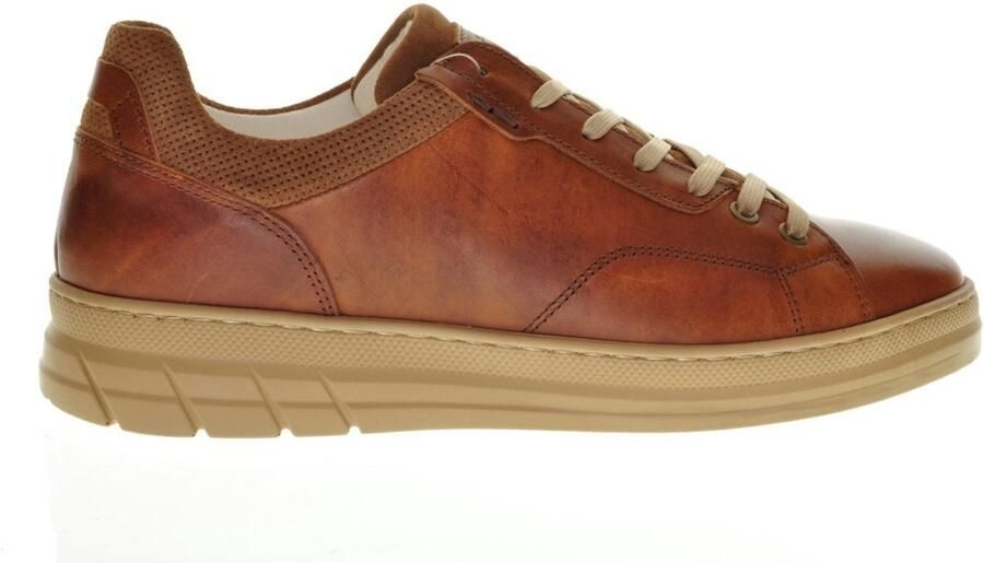 Bullboxer Cognac Geklede Lederen Herensneaker