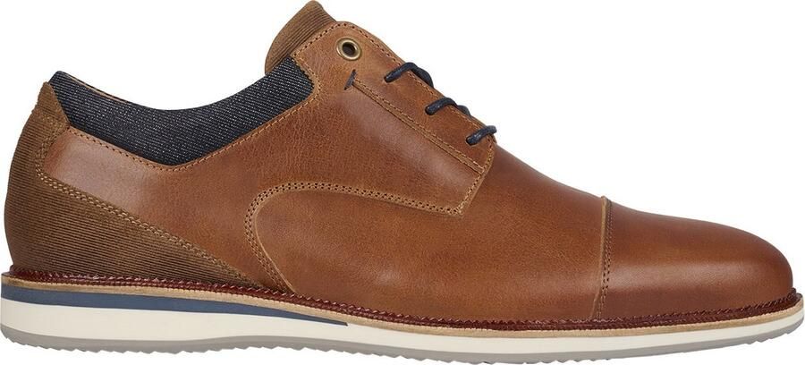 Bullboxer Lace-Up Male Cognac Navy Veterschoenen