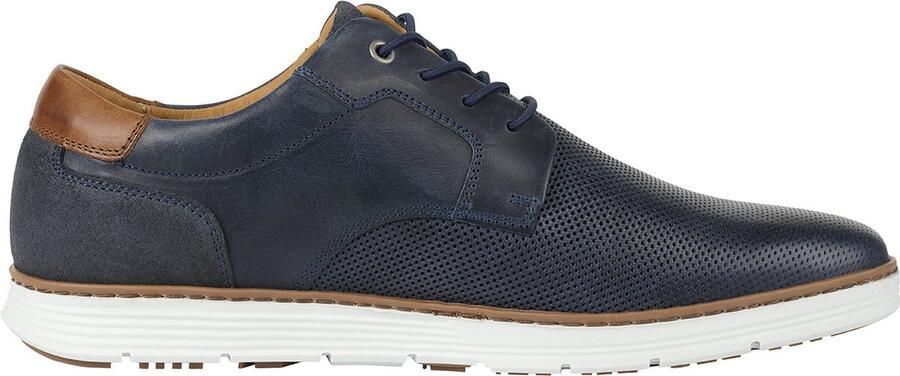 Bullboxer Lace-Up Male Navy Cogna Veterschoenen
