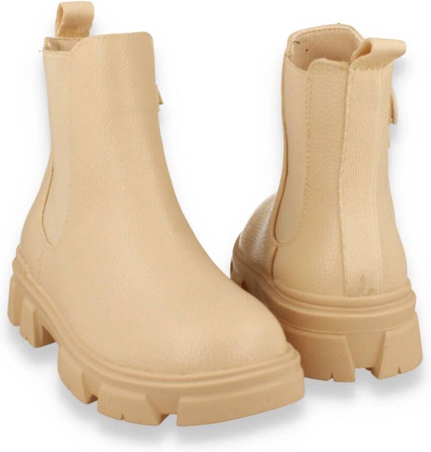Bullboxer Chelsea Boot Female Unisex Beige 39 Laarzen