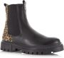 Bullboxer chelsea boot met panterprint Zwart Leer Chelsea boots Dames - Thumbnail 1