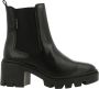 Bullboxer 612505E6L CHELSEA BLOKHAK Zwart Leer Chelsea boots Dames - Thumbnail 1