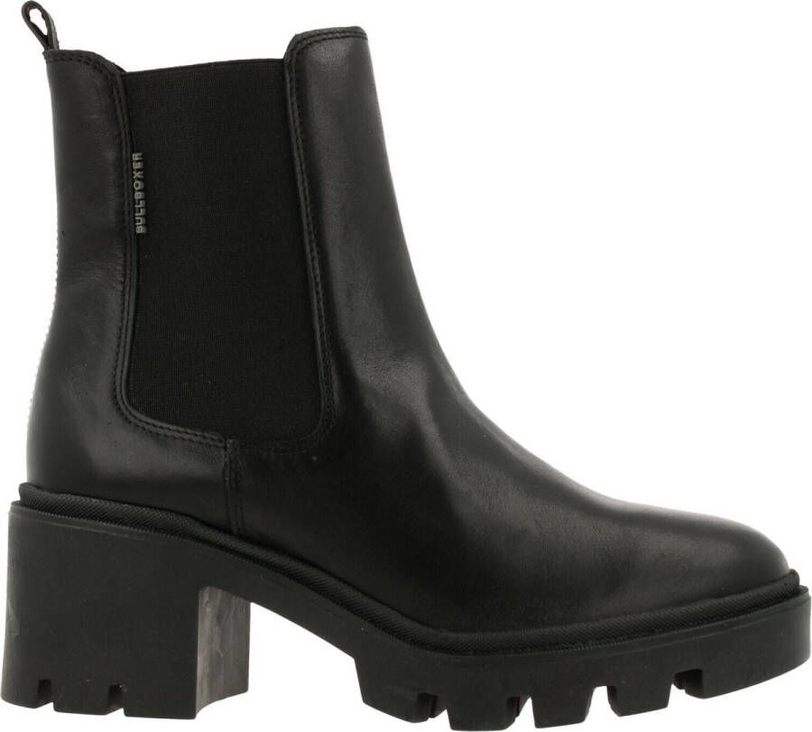 Bullboxer 612505E6L CHELSEA BLOKHAK Zwart Leer Chelsea boots Dames