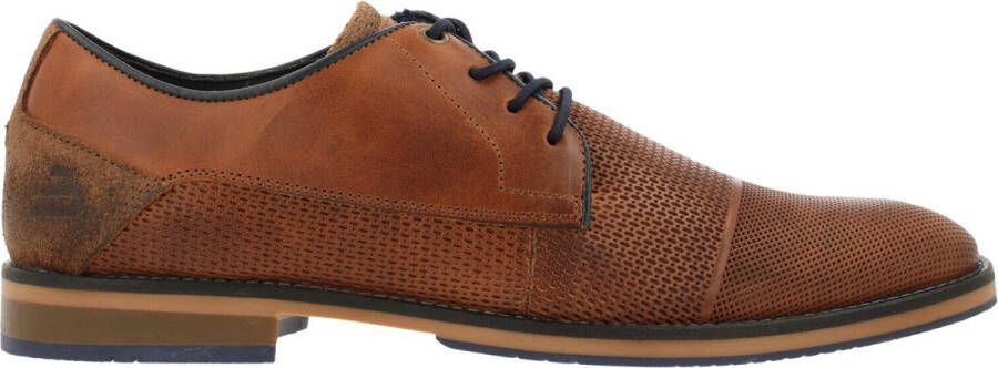 Bullboxer Lace-Up Men Tan Cognac 40 Veterschoenen