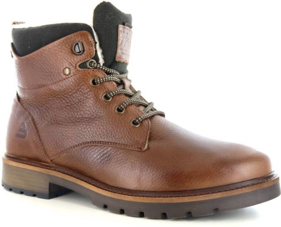 Bullboxer Nette hoge veterschoen Leer Cognac