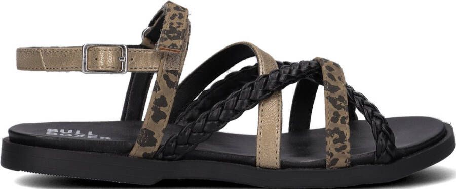 Bullboxer sandalen met panterprint zwart multi Meisjes Imitatieleer Panterprint 34 - Foto 2