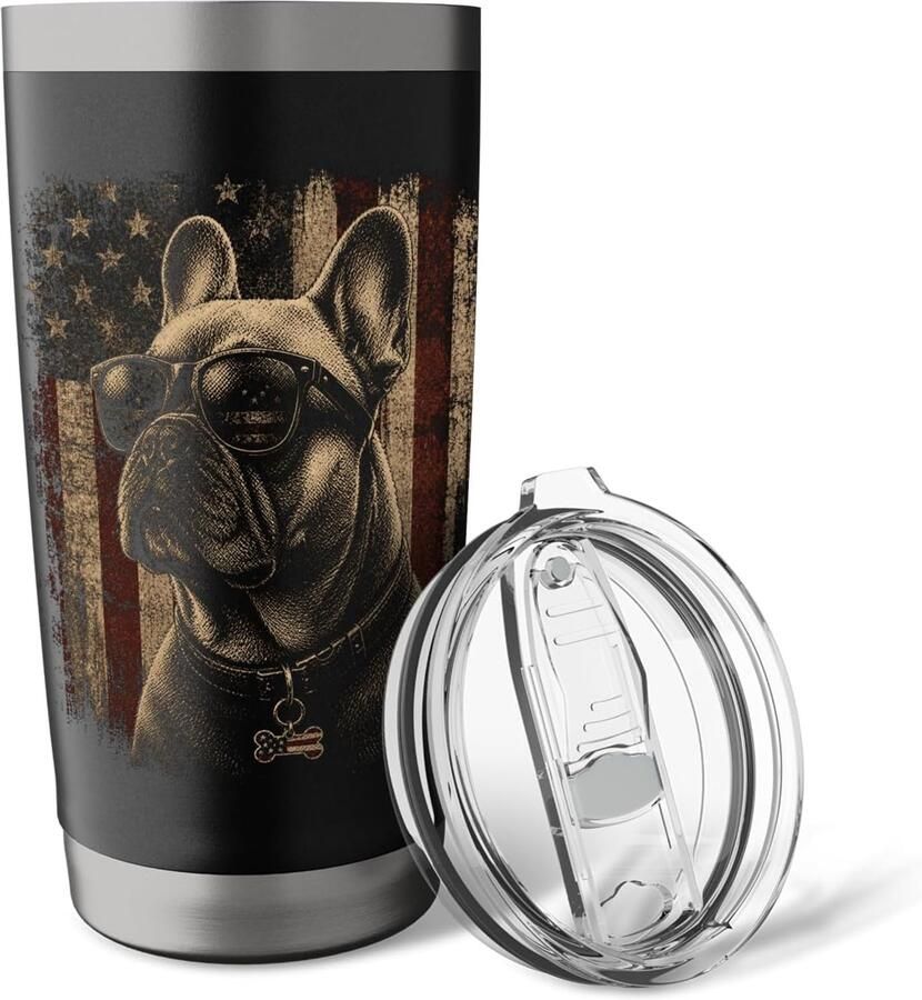Bulldog Thermobeker met Amerikaanse Vlag