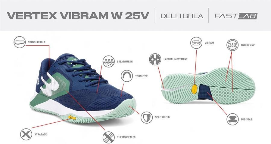 Bullpadel Vertex Vibram W 25V Dames Padelschoen Wit - Foto 2