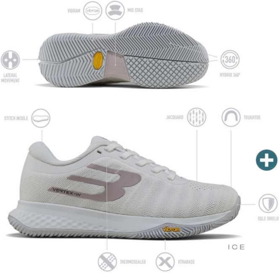 Bullpadel Vertex Vibram W 26i Dames Padelschoen Wit