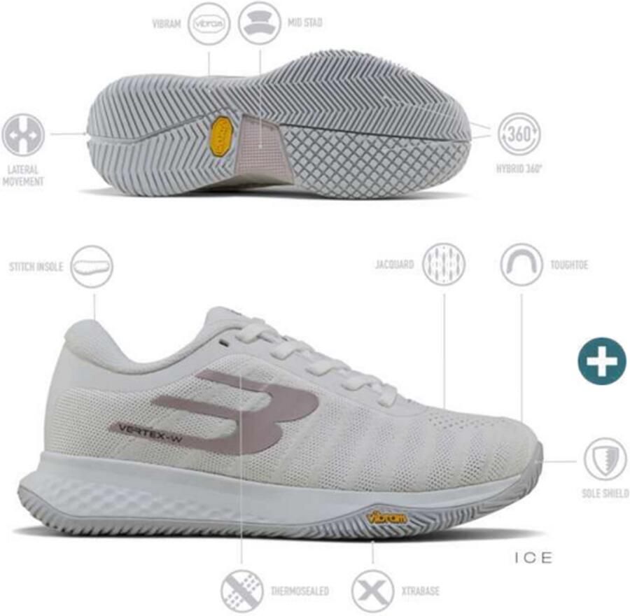 Bullpadel Vertex Vibram W 26i Dames Padelschoen Wit
