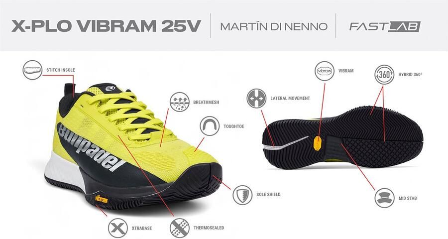 Bullpadel Xplo Vibram 25V Heren Padelschoen
