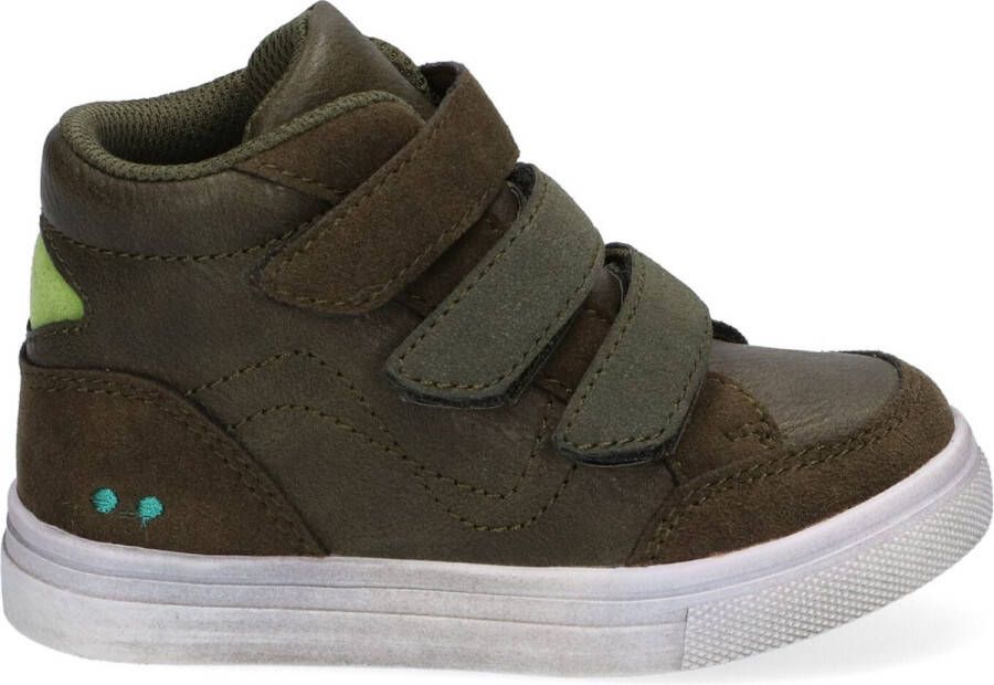 BunniesJR 221931-769 Jongens Hoge Sneakers Groen Imitatieleer Klittenband