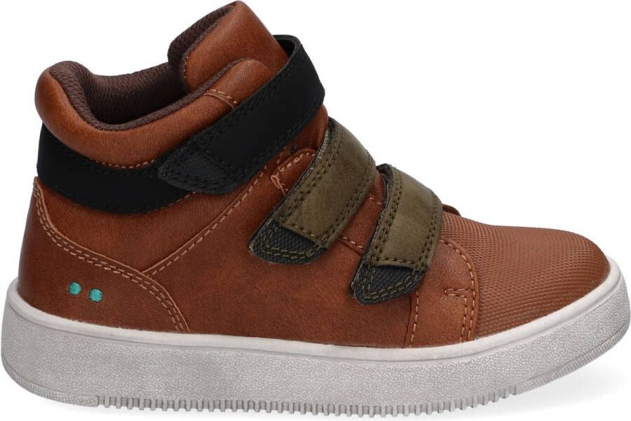 BunniesJR Bunnies JR 221933 713 Jongens Hoge Sneakers Bruin Imitatieleer Klittenband