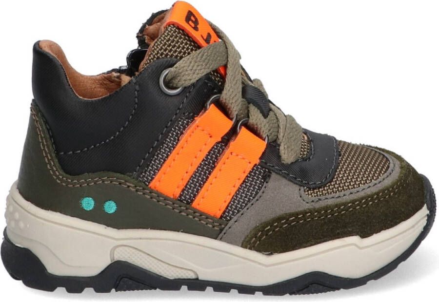 BunniesJR Bunnies JR 222848 569 Jongens Hoge Sneakers Groen Leer Veters