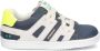 BunniesJR Bunnies JR 223322-529 Jongens Lage Sneakers Blauw Beige Leer Veters - Thumbnail 1