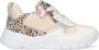 BunniesJR 224343-596 Meisjes Lage Sneakers Wit Beige Print Multicolor Imitatieleer Veters - Thumbnail 2