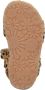 BunniesJR 224408-703 Meisjes Platte Sandalen Beige Print Imitatieleer Klittenband - Thumbnail 4