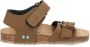 BunniesJR 224416-713 Jongens Platte Sandalen Bruin Imitatieleer Klittenband - Thumbnail 1