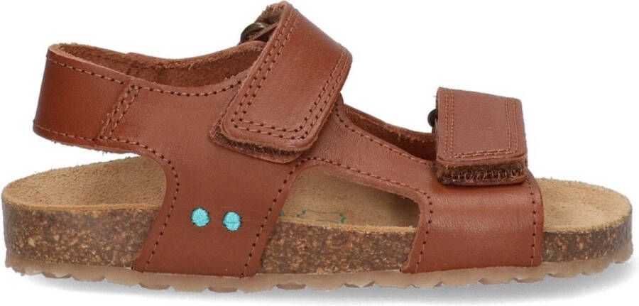 BunniesJR 224419-713 Jongens Platte Sandalen Cognac Imitatieleer Klittenband - Foto 2