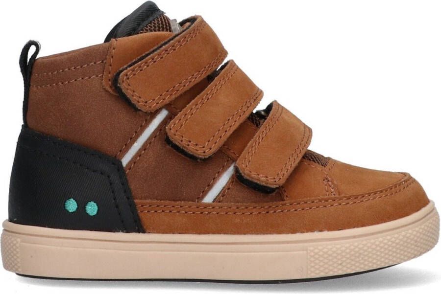 BunniesJR 224755-513 Jongens Hoge Sneakers Bruin Leer Klittenband - Foto 2