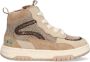 BunniesJR 224841-106 Meisjes Hoge Sneakers Beige Nubuck Veters - Thumbnail 1