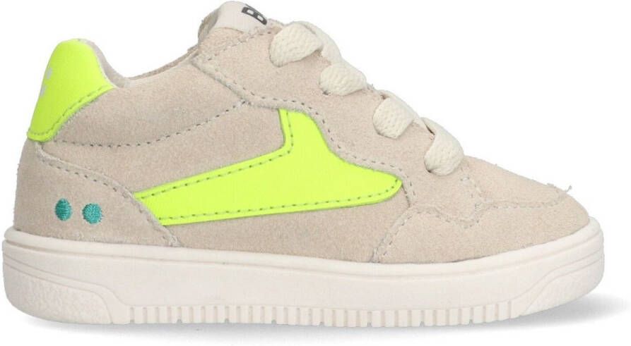 BunniesJR 225254-406 Jongens Lage Sneakers Beige Geel Suède Veters