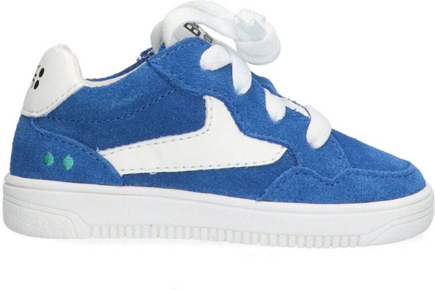 BunniesJR 225254-423 Jongens Lage Sneakers Blauw Wit Suède Veters
