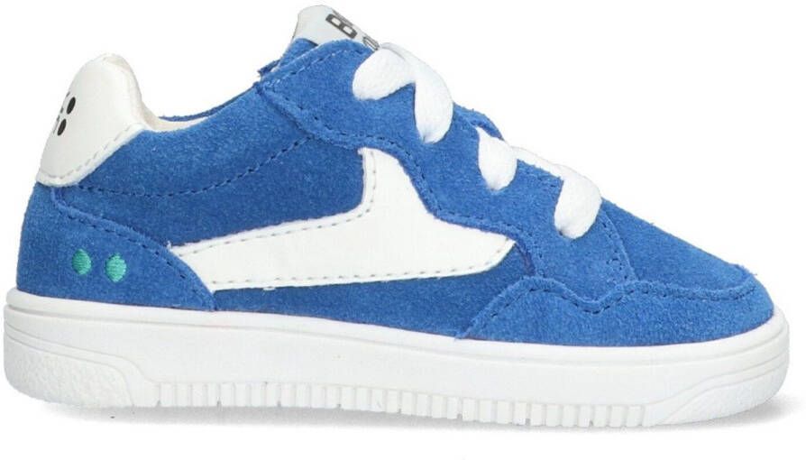 BunniesJR 225254-423 Jongens Lage Sneakers Blauw Wit Suède Veters