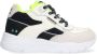 BunniesJR 225342-600 Jongens Lage Sneakers Geel Wit Blauw Leer Veters - Thumbnail 1