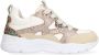 BunniesJR 225344-403 Meisjes Lage Sneakers Beige Wit Roze Leer Veters - Thumbnail 2