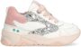 BunniesJR 225374-500 Meisjes Lage Sneakers Wit Roze Zilver Leer Veters - Thumbnail 2