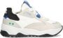 BunniesJR 225375-103 Jongens Lage Sneakers Wit Grijs Blauw Leer Veters - Thumbnail 4