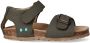 BunniesJR 225403-767 Jongens Platte Sandalen Groen Imitatieleer Klittenband - Thumbnail 1