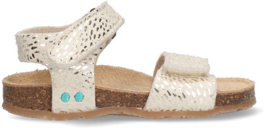 BunniesJR 225408-906 Meisjes Platte Sandalen Beige Imitatieleer Klittenband