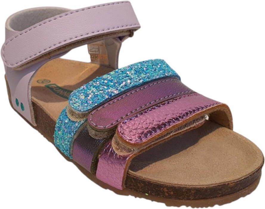 BunniesJR 225415-771 Meisjes Platte Sandalen Paars Imitatieleer Klittenband