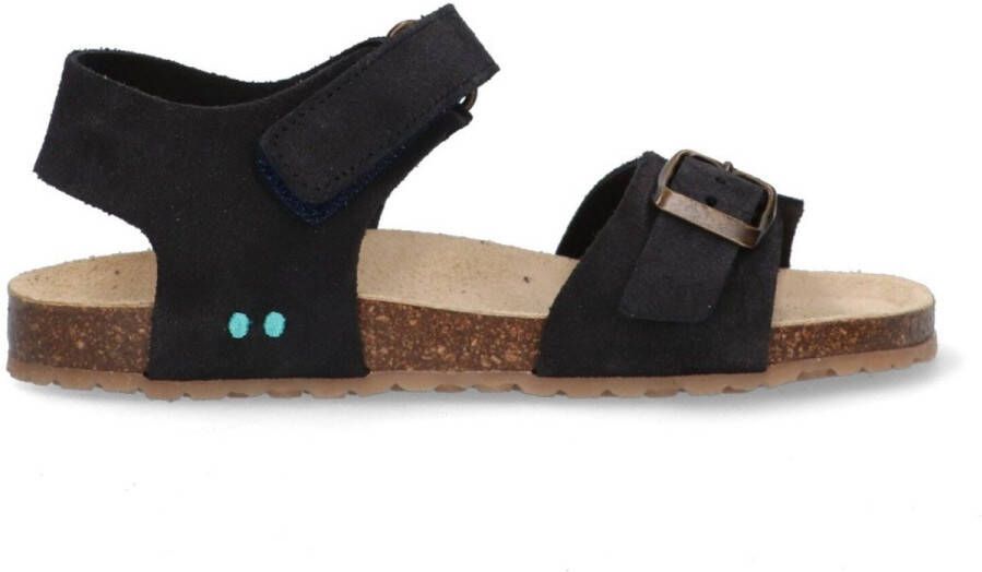 BunniesJR 225416-420 Jongens Platte Sandalen Blauw Imitatieleer Klittenband
